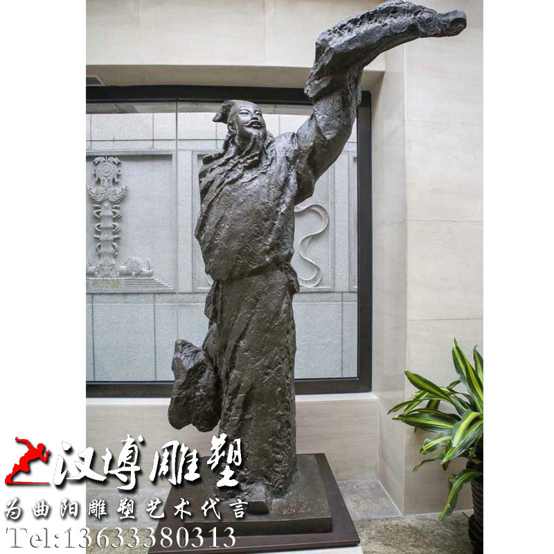 李白人物雕塑,名人伟人雕像,诗人铜雕