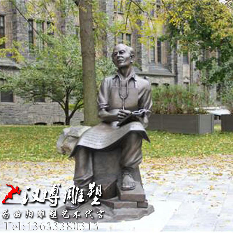 白求恩人物雕像,名医人物铜雕,玻璃钢雕塑