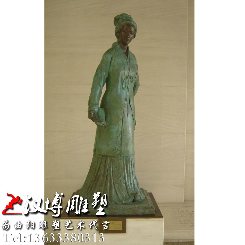 名人伟人雕像,女词人铜雕,李清照铜雕