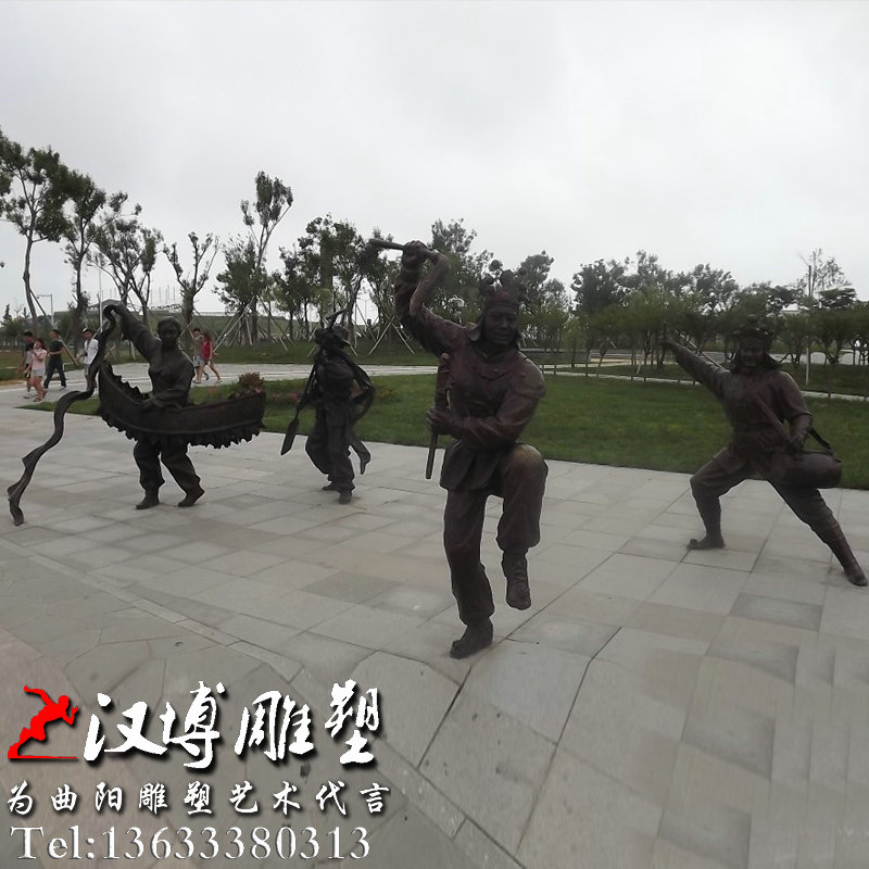 扭秧歌人物雕塑,i民族舞蹈铜雕,玻璃钢雕像