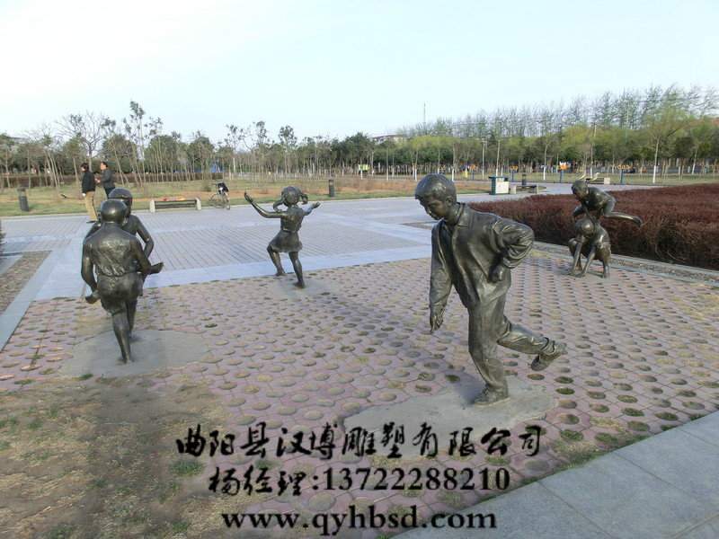 玻璃钢民俗小品雕塑,童趣主题广场公园摆件