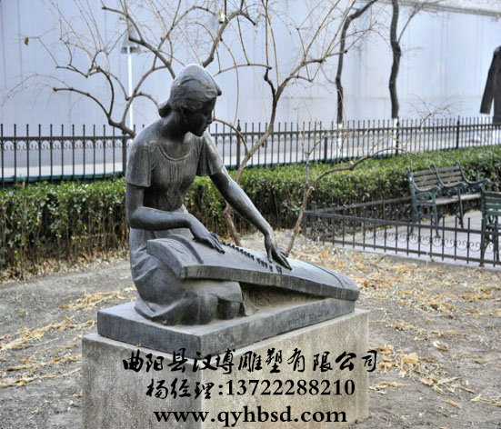 玻璃钢仿铜雕塑,音乐人物主题雕塑