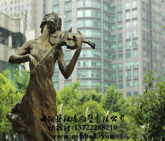 玻璃钢音乐人物雕塑,大提琴小区园林摆件