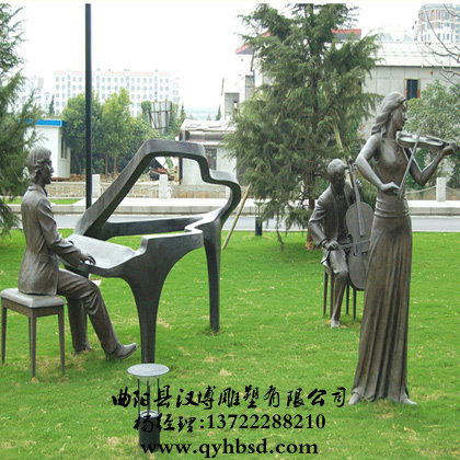 玻璃钢仿铜雕塑,现代小品雕塑