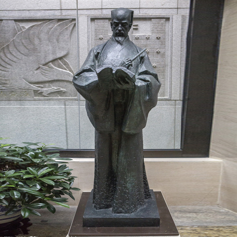 历史人物雕塑,铸铜明人塑像,铸铜雕塑厂家
