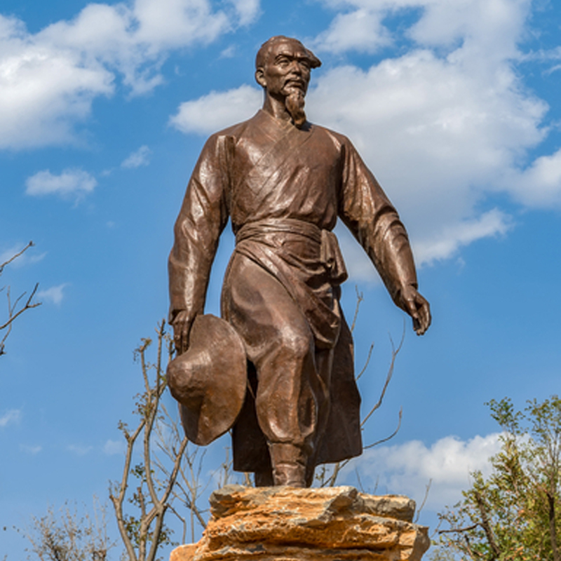 历史人物雕塑,铸铜人物雕像,明代人物塑像