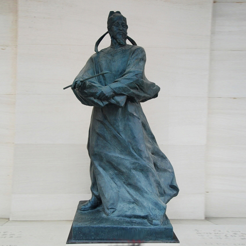 历史明人雕塑,绘画大师雕像,吴道子塑像