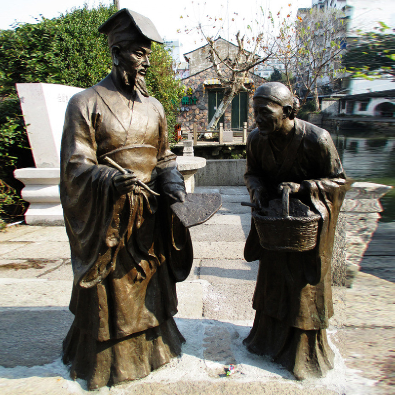 园林景观雕塑,铸铜人物雕像,历史人物塑像