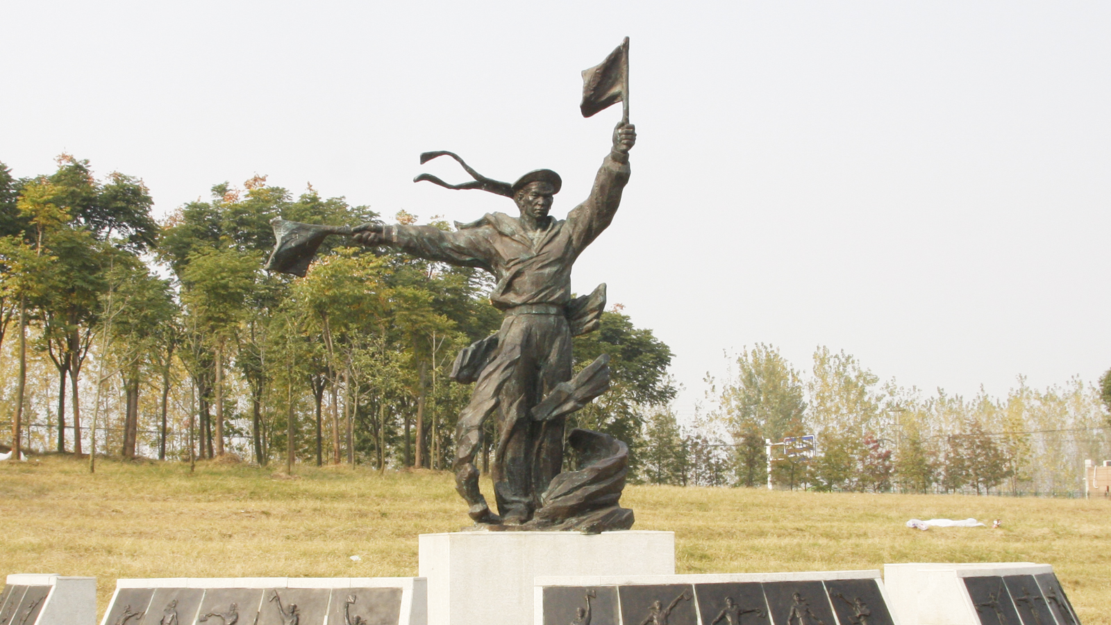 园林景观雕像,户外大型铜雕,军人主题雕塑