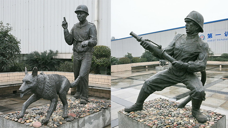 园林景观铜雕,军人雕像,铸铜雕塑