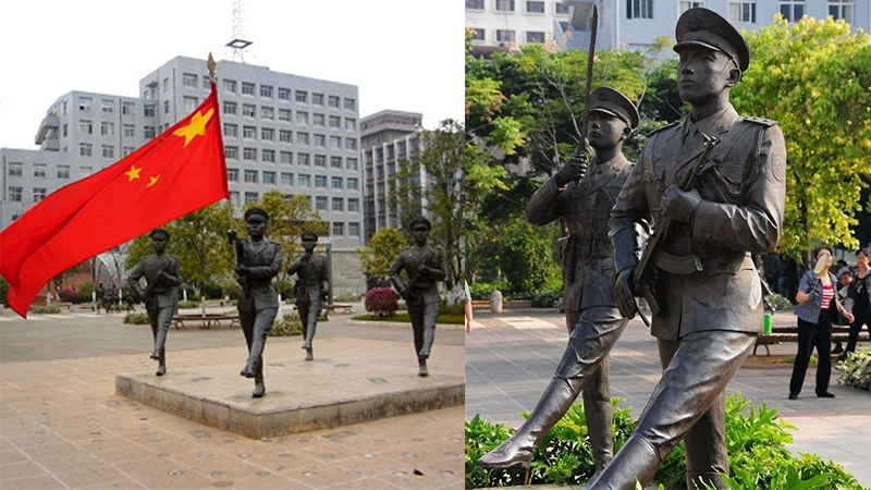 军人铜雕,红军战士雕塑,户外大型雕像