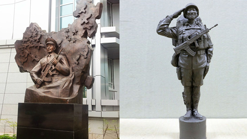 军人主题雕像,铸铜雕塑雕像,户外广场雕塑