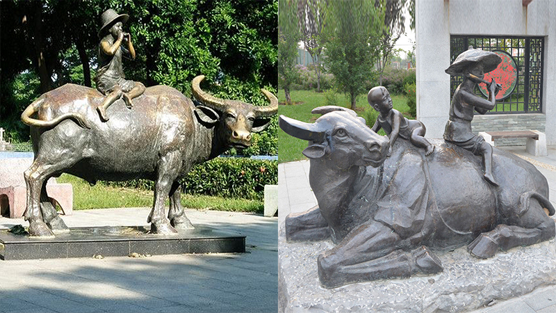 牛文化雕塑,文化艺术雕塑,铜雕制作