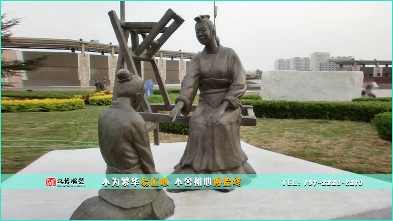 母子铜雕,人物主题雕像,公园雕塑