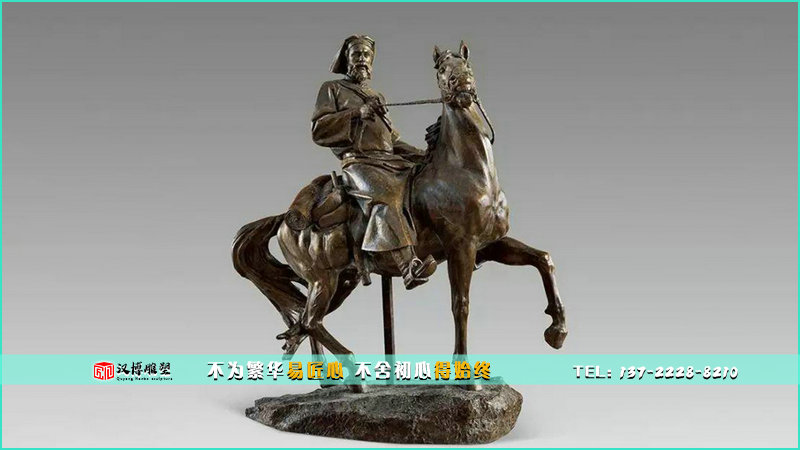 骑马人铜雕,雕塑摆件,公园雕塑